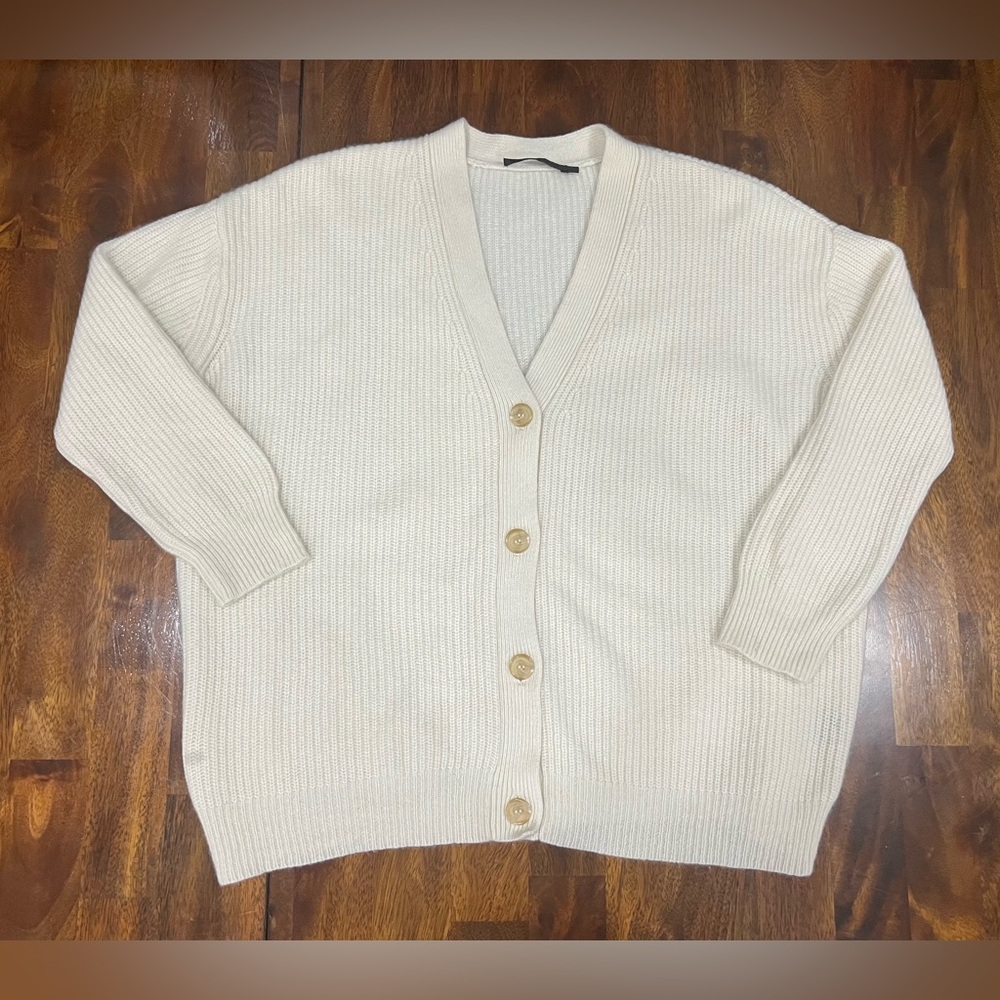 Jenni Kayne | 100% Cashmere Cocoon Cardigan | Ivory | XS - Picture 2 of 8